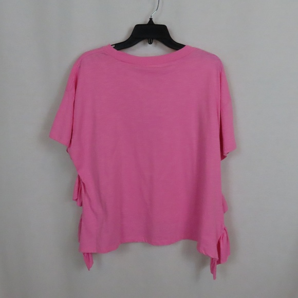 For The Republic Pink Fancy Semi Crop Ruffle T-shirt - Picture 4 of 7